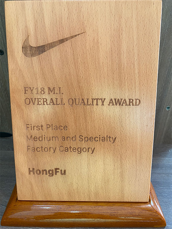 Nike Quality award 2018奖牌